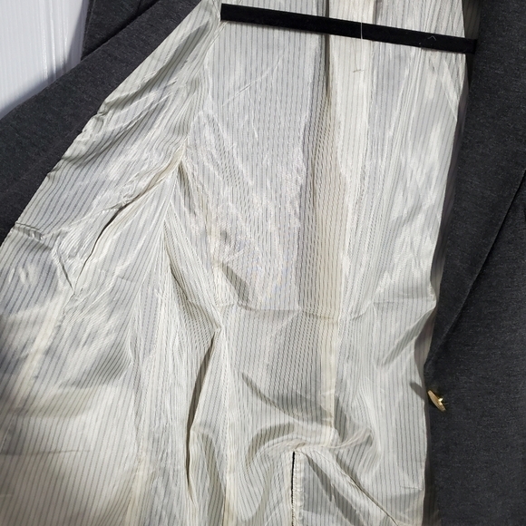 PHILOSOPHY Classic Gray Blazer with Small Pockets and One Button Closure - Picture 8 of 13